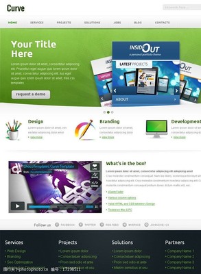 清新企業(yè)網站模板圖片素材